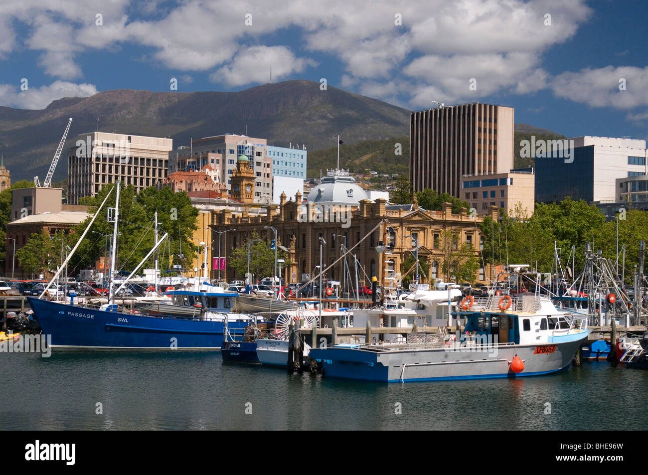 Sullivans Cove et Mt Wellington, Hobart, Tasmanie, Australie Banque D'Images