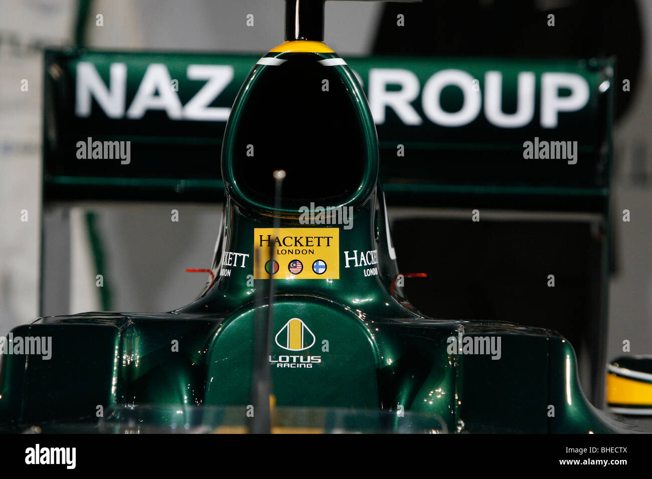 Cosworth Lotus T127 voiture de Formule 1 au lancement de l'équipe de Londres Angleterre Banque D'Images