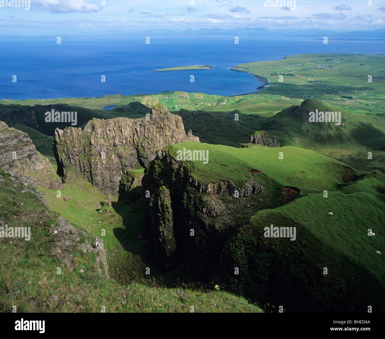Le Quiraing, île de Skye, Highland, Scotland, UK Banque D'Images