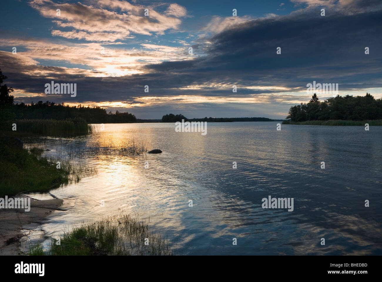 Skyline spectaculaire de Aland Islands Banque D'Images