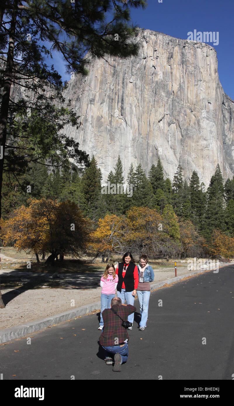 El Captain Yosemite National Park la couleur de l'automne f Banque D'Images
