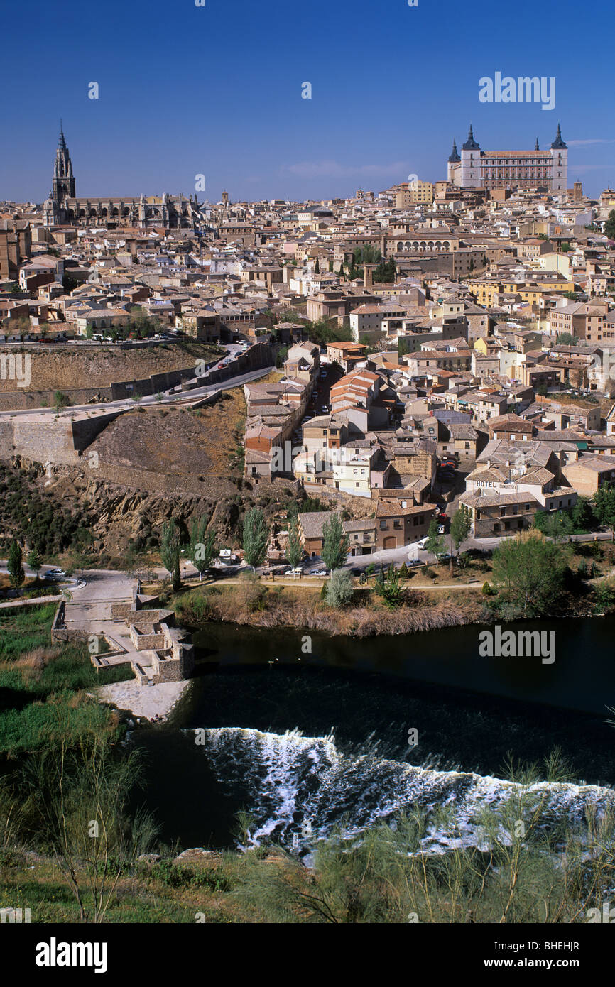 De panoramique, de l'Alcazar de Tolède, Espagne, Europe Banque D'Images