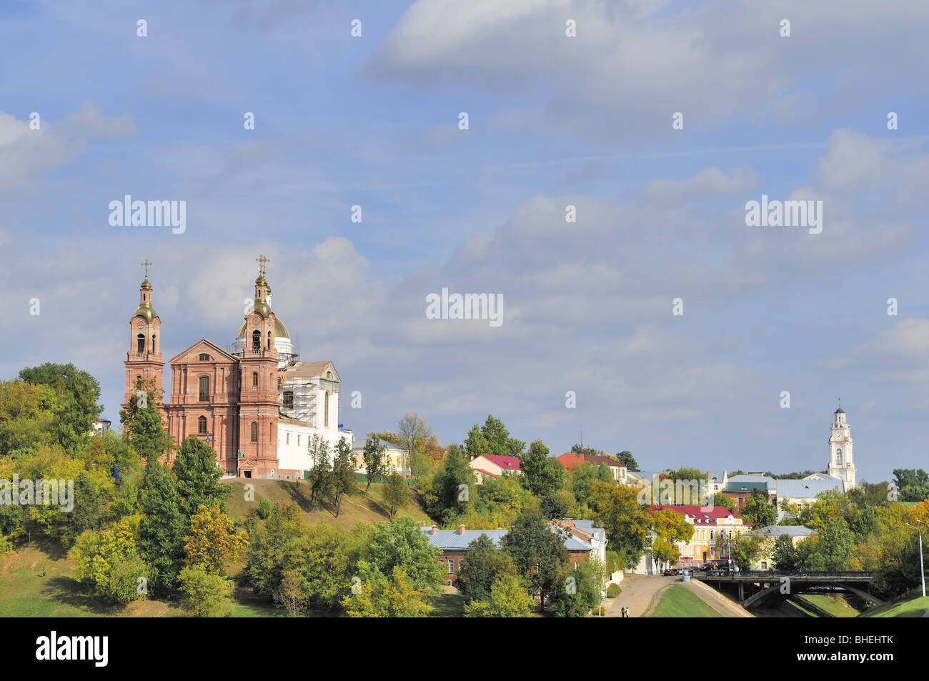 Vue de la cathédrale de la Dormition (Ouspenski Sobor) à Vitebsk, en Biélorussie Banque D'Images