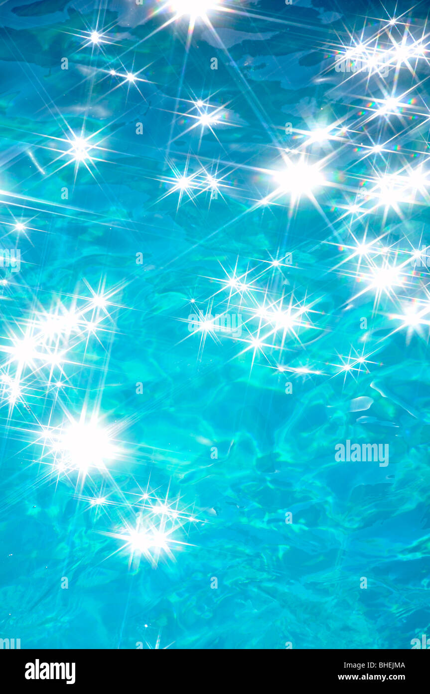 Résumé La réflexion de la lumière sur l'eau Banque D'Images