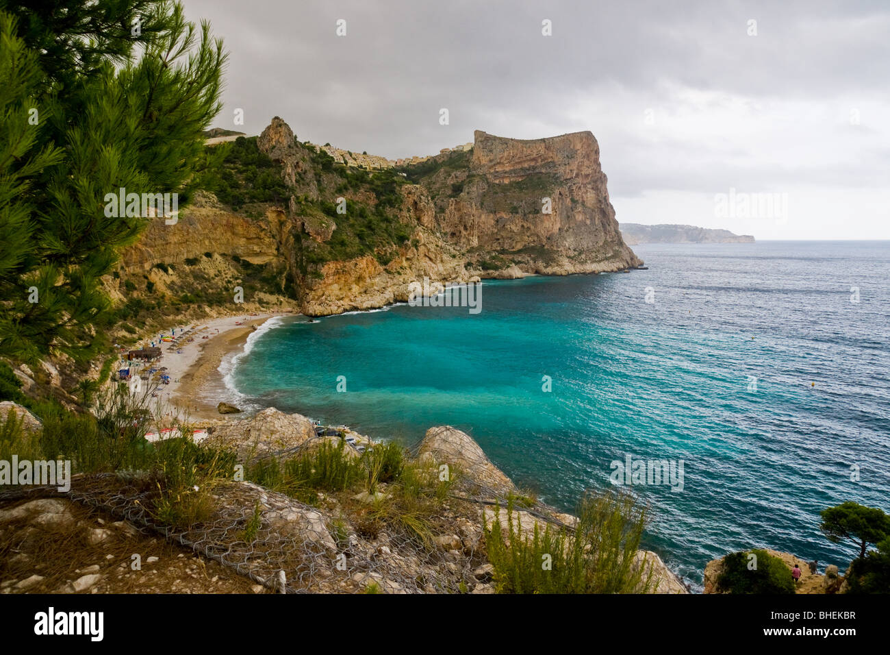 Belle plage en montagne Banque D'Images