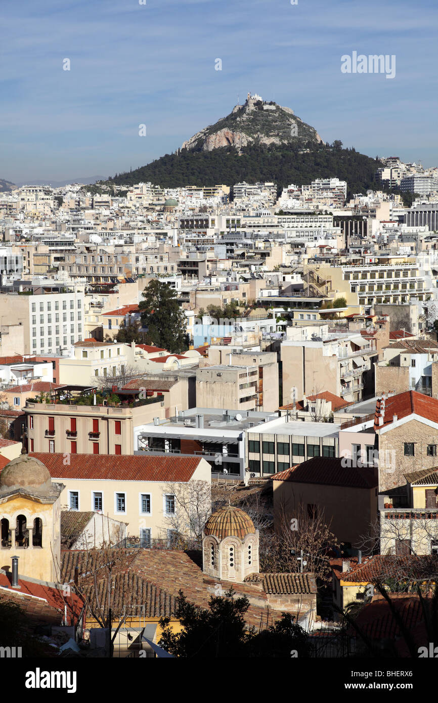 Vue sur Athènes Banque D'Images