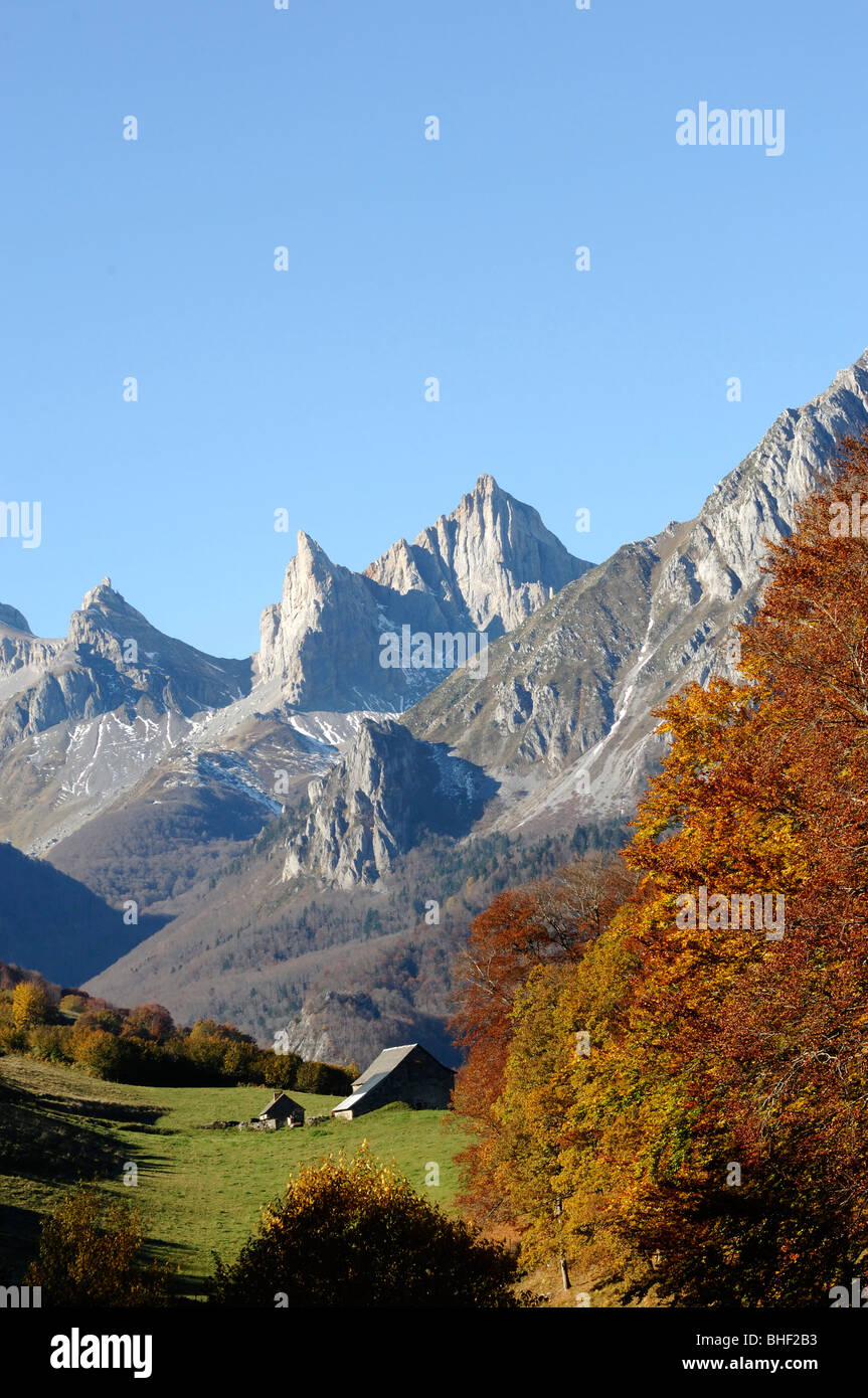 Vallée d'Aspe dans le Béarn (ancienne province de France) (64) Banque D'Images