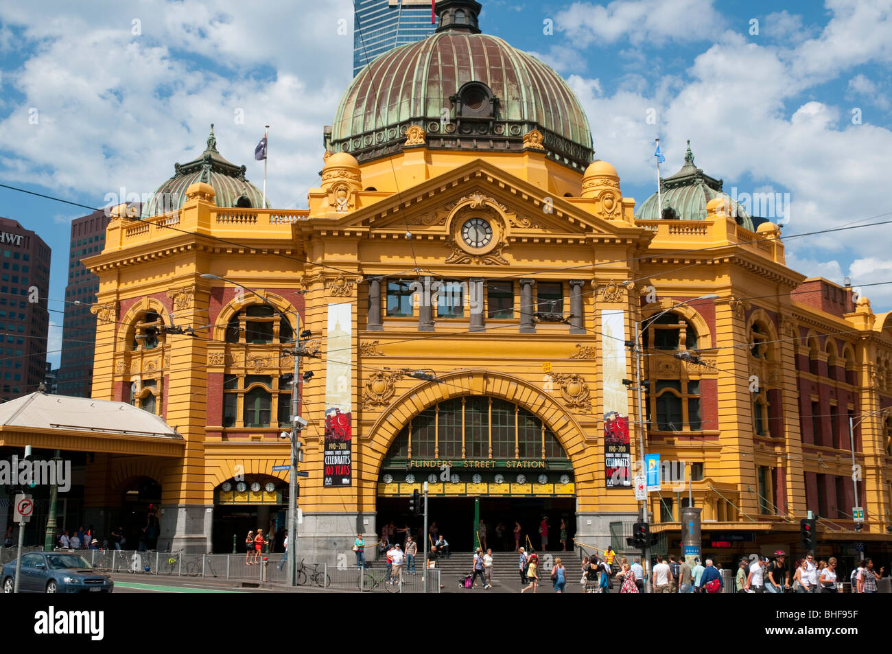 La gare de Flinders Street Melbourne Victoria Australia Banque D'Images