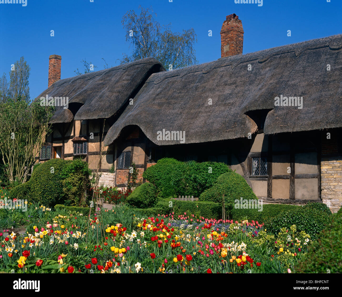 Anne Hathaway's Cottage, Shottery, Stratford-upon-Avon, Royaume-Uni Banque D'Images