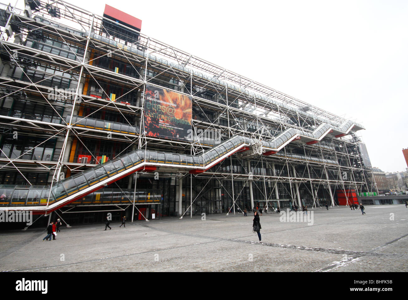 Le centre Pompidou musée d'art à Paris. Banque D'Images