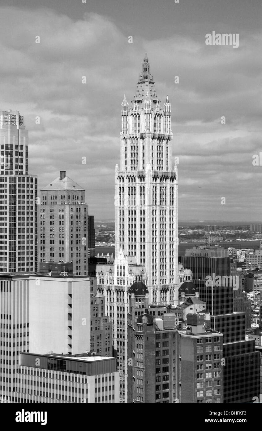Lower Manhattan skyline. Banque D'Images