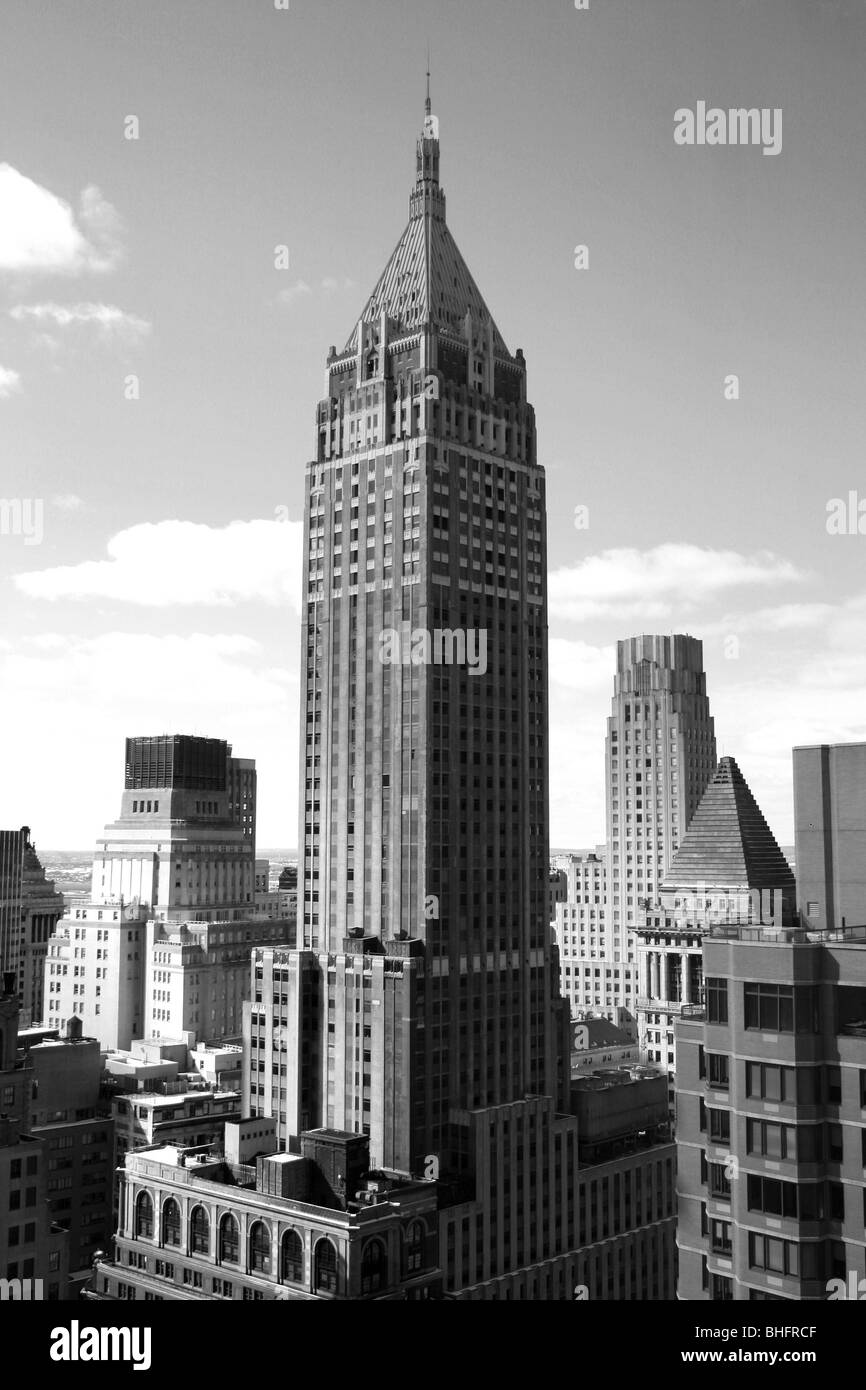 Vues sur les toits de Manhattan. Banque D'Images