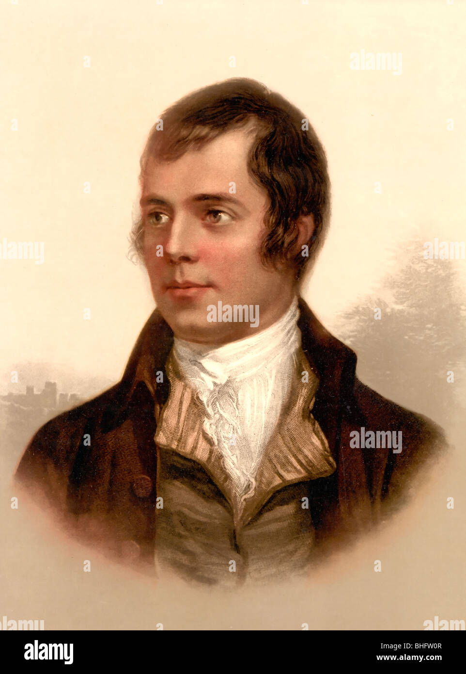 Portrait de Robert Burns, l'Ayrshire, Ecosse, célèbre poète écossais (25 janvier 1759 - 21 juillet 1796) Banque D'Images