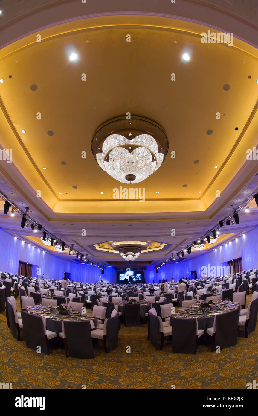 Salle de banquets au Emirates Palace Hotel, Abu Dhabi Banque D'Images