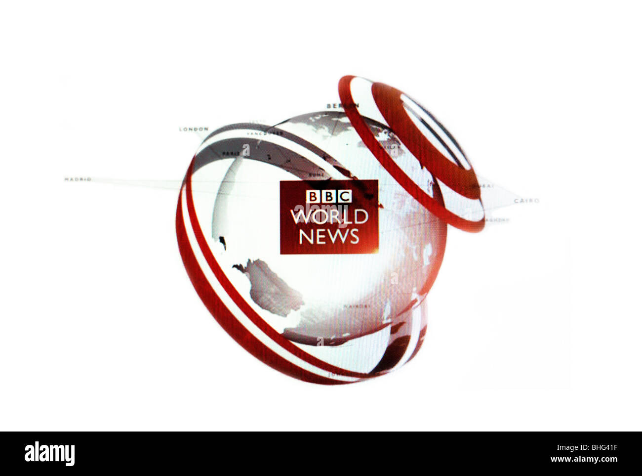 Logo de la chaîne de télévision BBC World News Photo Stock Alamy