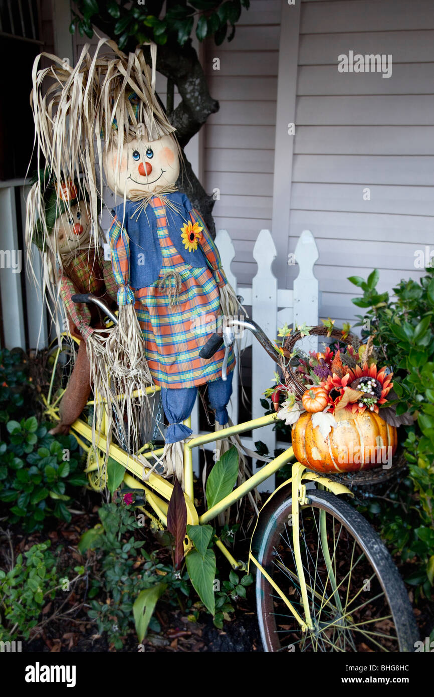 Décoration Halloween de l'extérieur une maison en Amérique, Floride, USA Banque D'Images