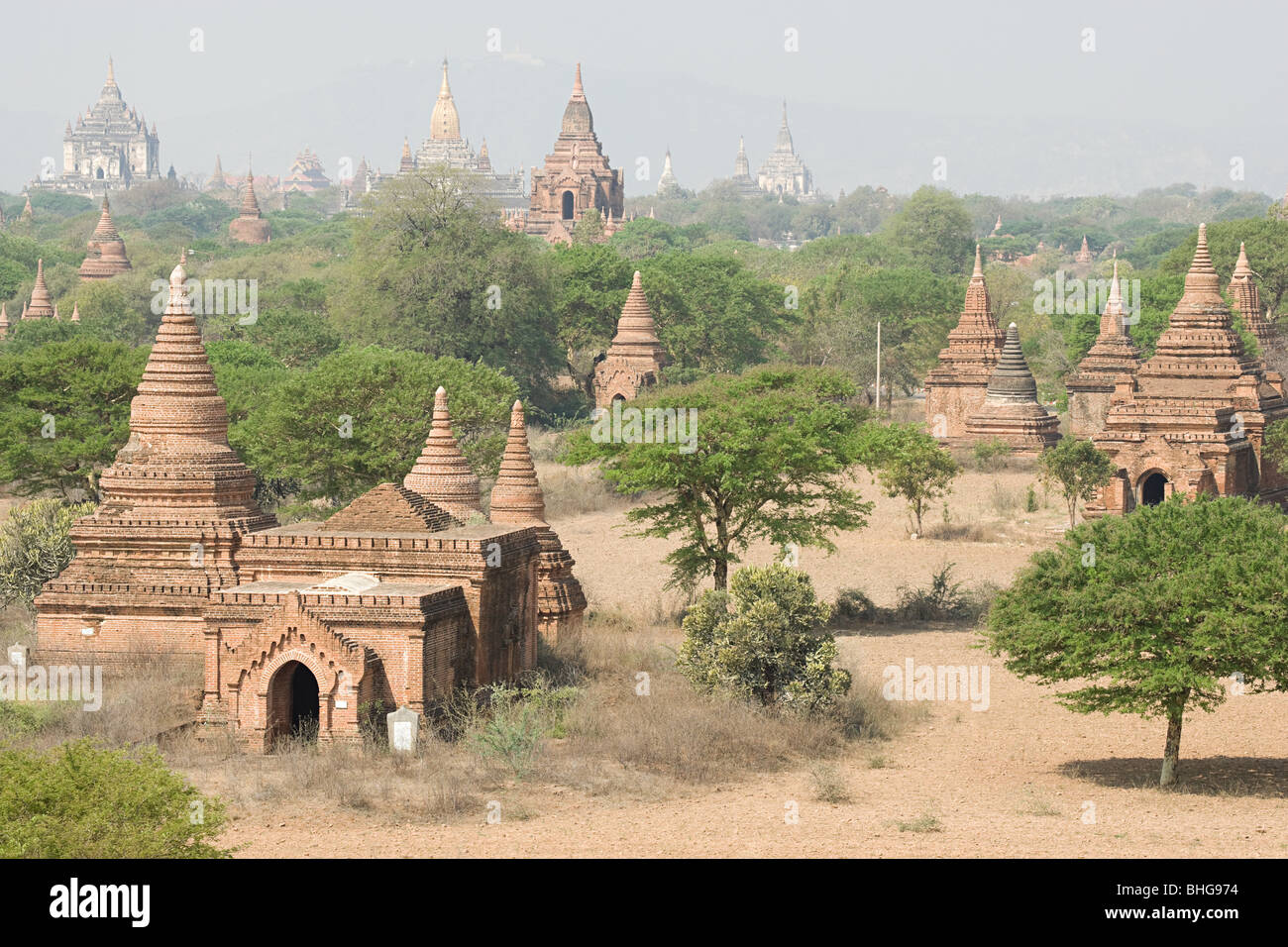Ancienne ville de Bagan en Birmanie Banque D'Images