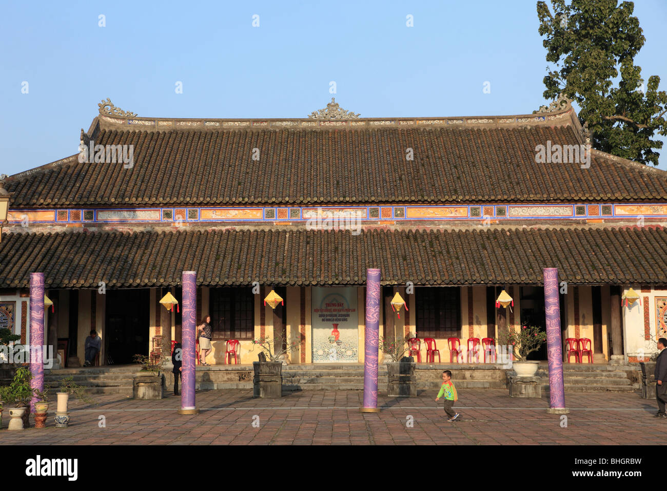 Vietnam, Hue, La Citadelle, l'enceinte impériale, Hall des mandarins, Banque D'Images