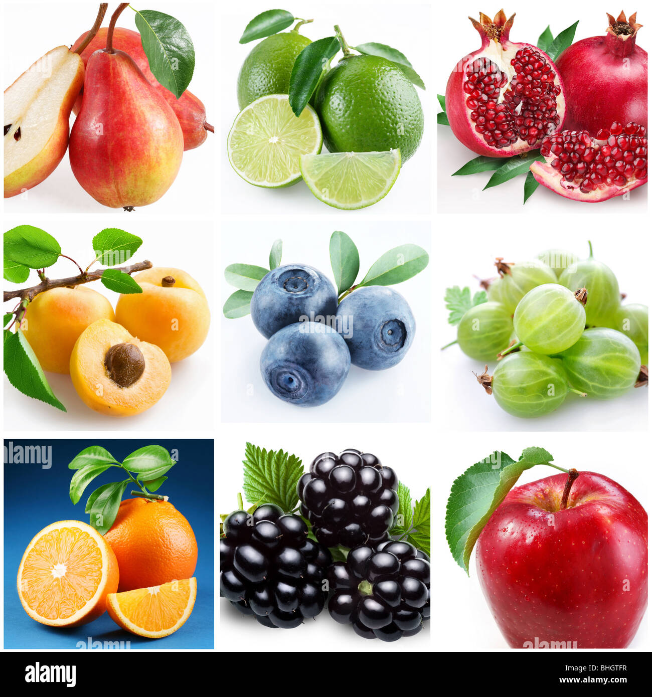 Collection d'images sur le thème de la 'Fruits' Banque D'Images