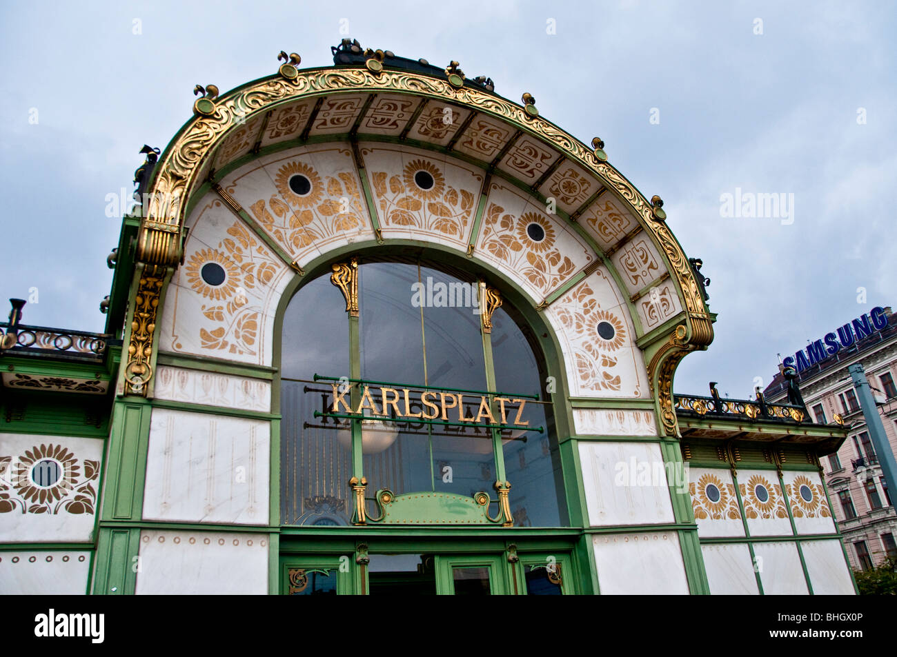 L'ancienne station de métro de Karlsplatz à Vienne Autriche Banque D'Images