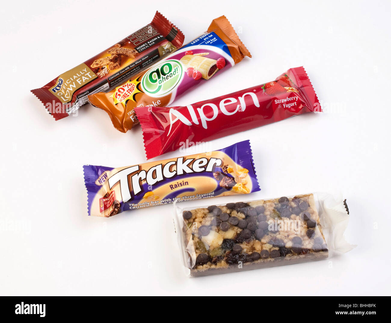 Snack-bars petit déjeuner faible en gras Banque D'Images