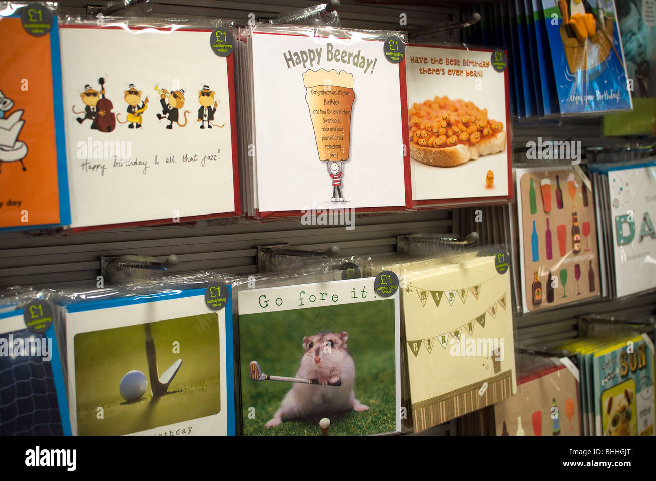 Marks and Spencers cartes de souhaits Banque D'Images