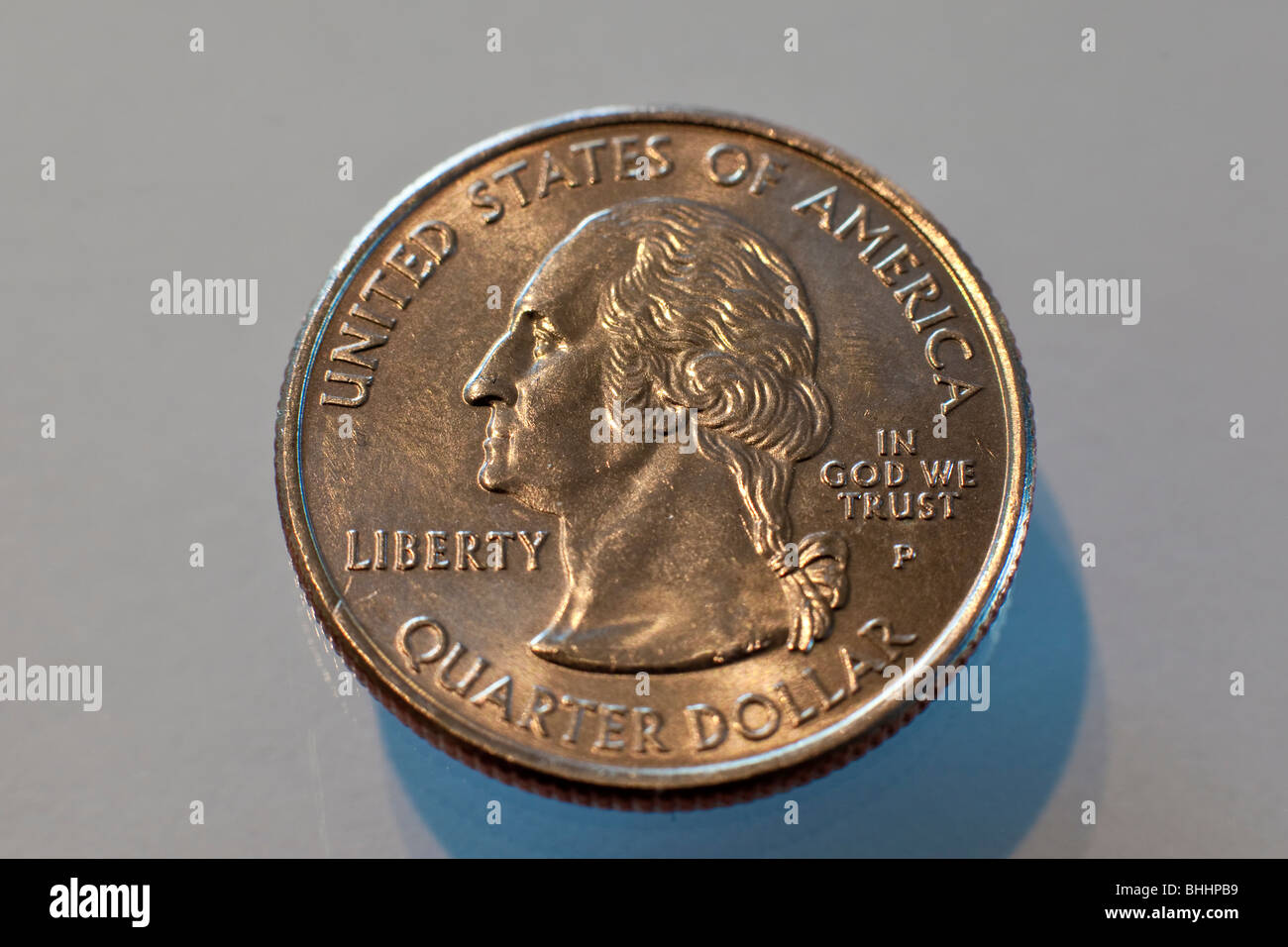 Pièce d'un dollar US trimestre Banque D'Images