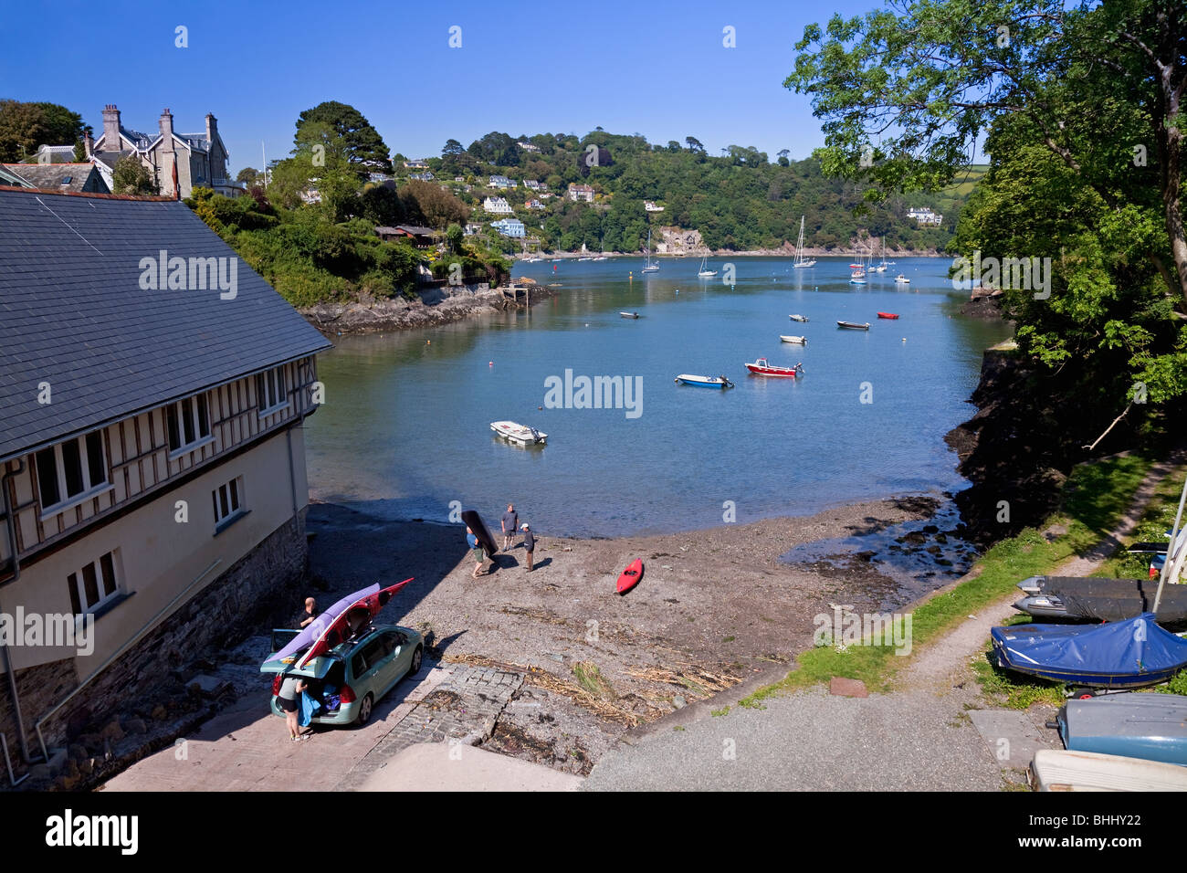 Warfleet Creek, Dartmouth, South Hams, Devon, Angleterre, ROYAUME-UNI Banque D'Images