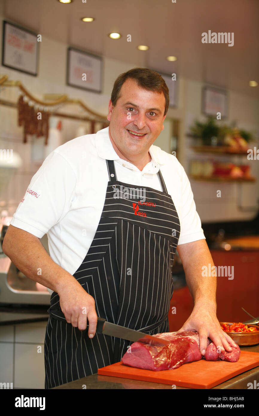 Couteaux de boucherie de boeuf Banque de photographies et d’images à