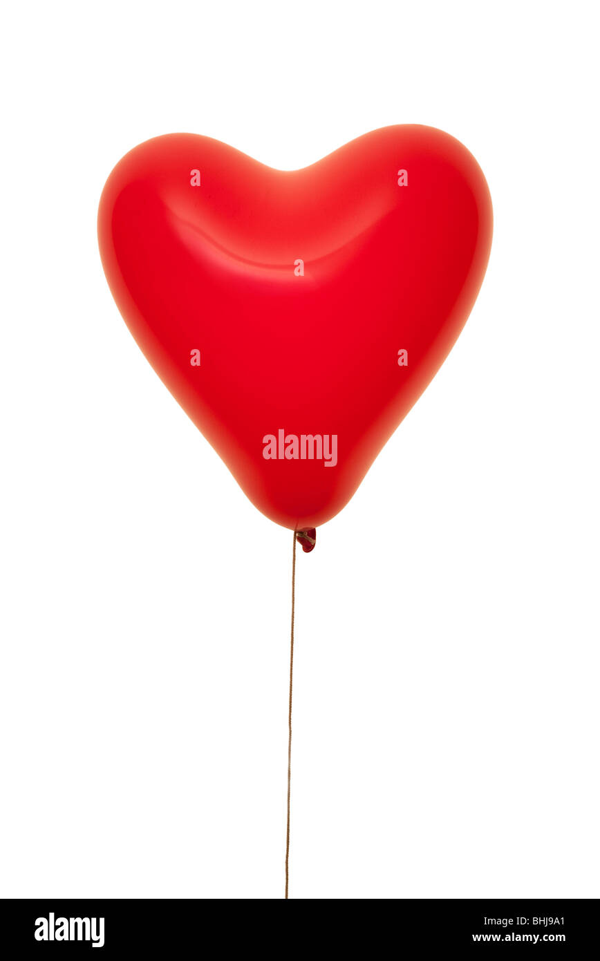 Ballon en forme de coeur rouge Banque D'Images