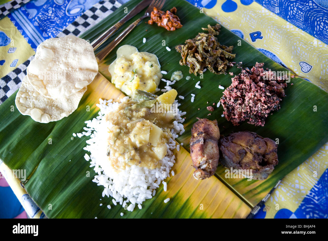 Péniche Keralan food Banque D'Images