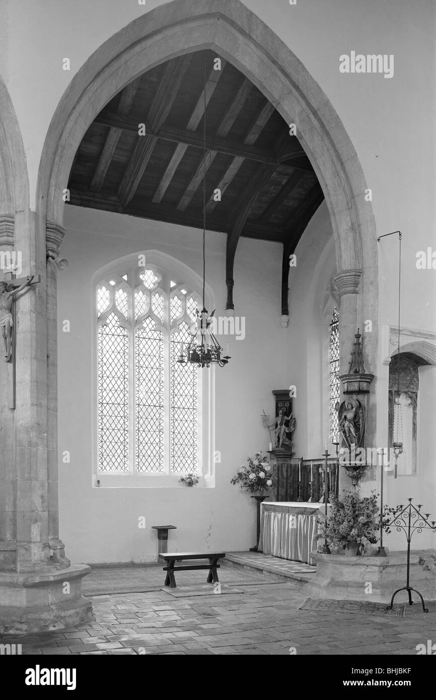 L'église St Mary, South Creake, Norfolk, en 1967. Artiste : Laurence Goldman Banque D'Images