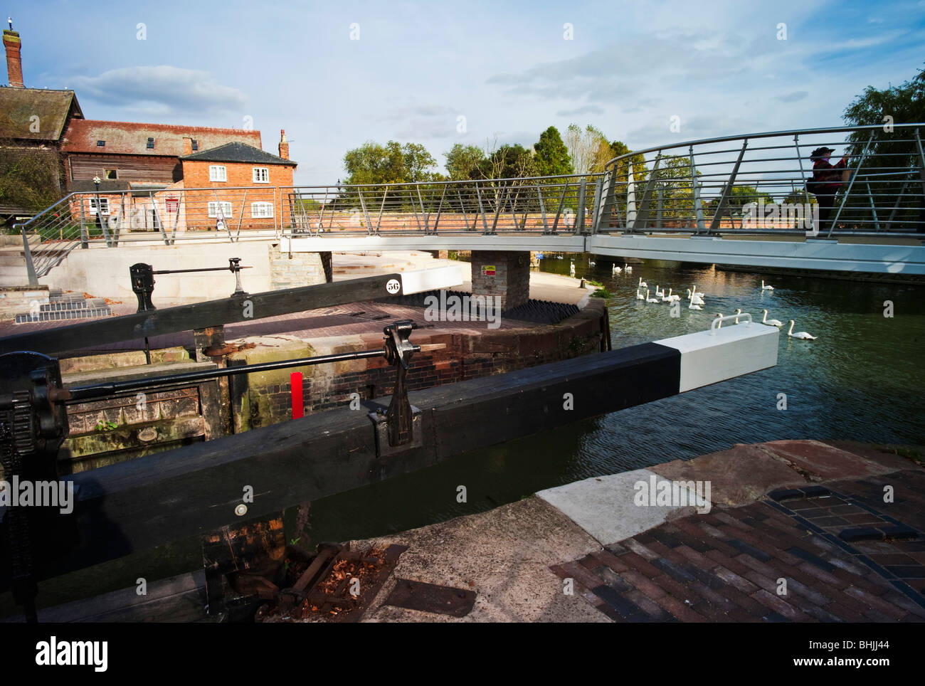 Midlands angleterre warwickshire Stratford upon Avon Stratford sur Avon Canal bassin bancroft Banque D'Images