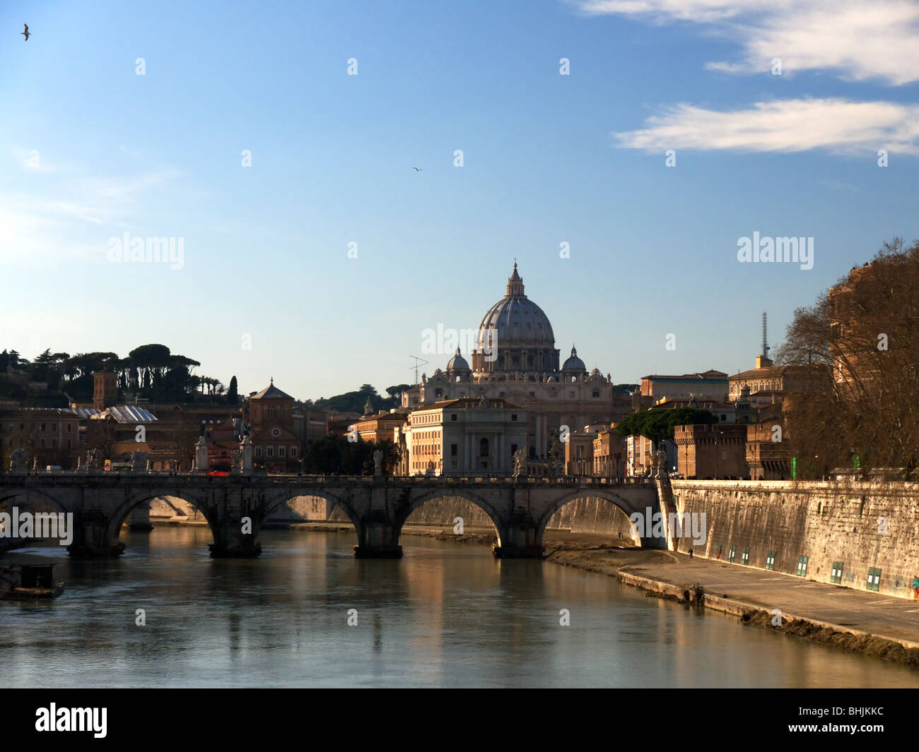 Ponte Sant'Angelo Rome Banque D'Images