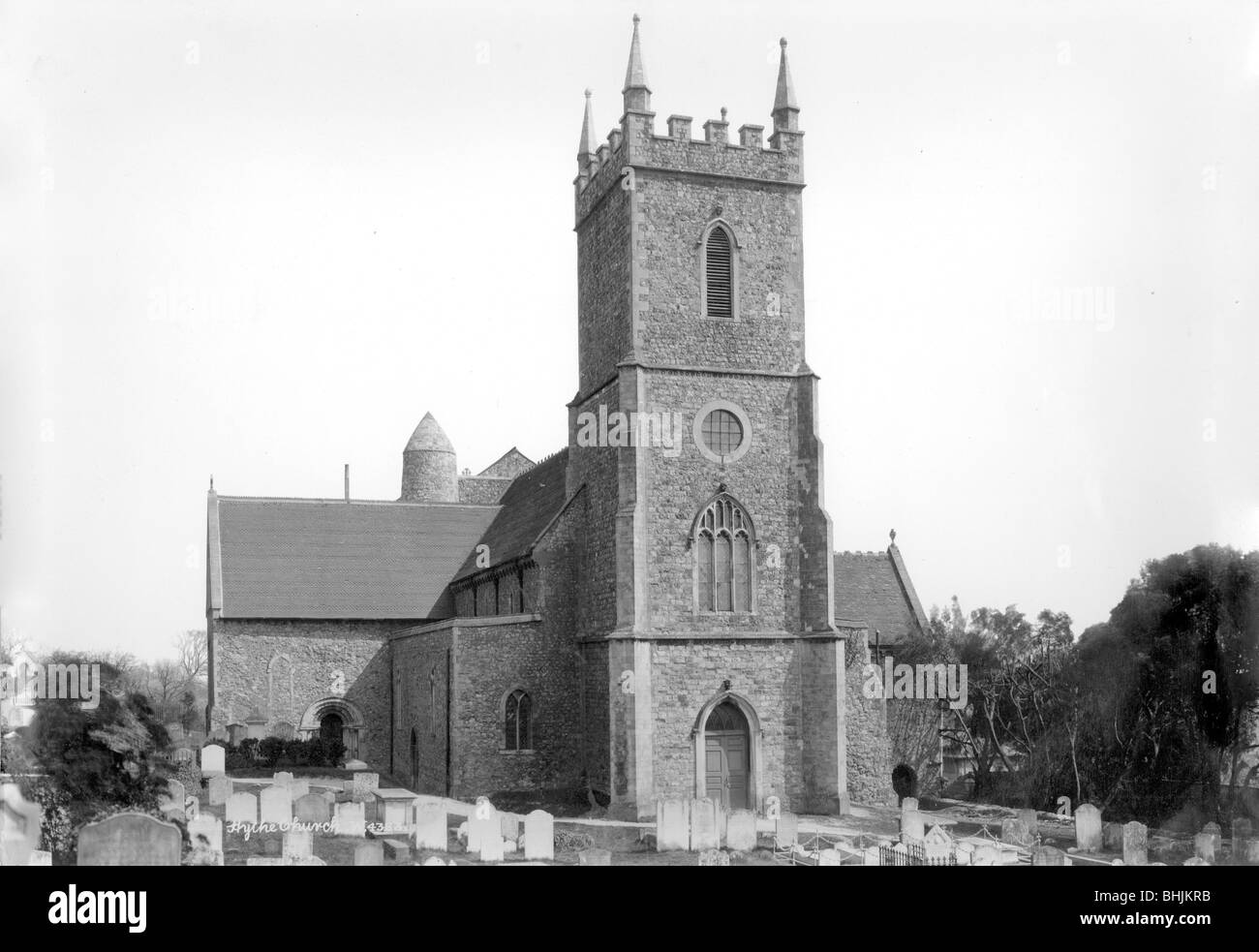 Église St Leonard's, Hythe, dans le Kent, 1890-1910. Artiste : Inconnu Banque D'Images