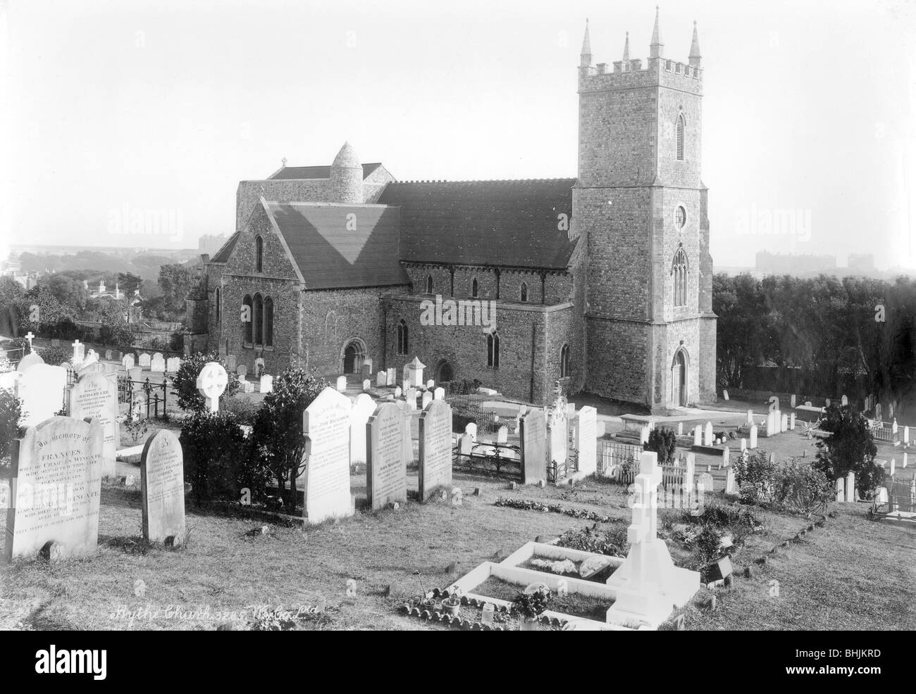 Église St Leonard's, Hythe, dans le Kent, 1890-1910. Artiste : Inconnu Banque D'Images