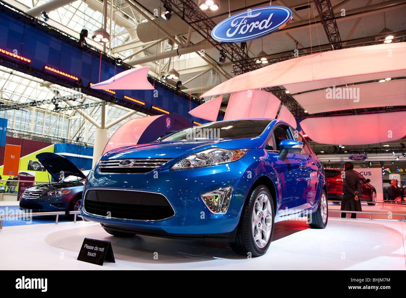 Ford focus bleu Banque D'Images