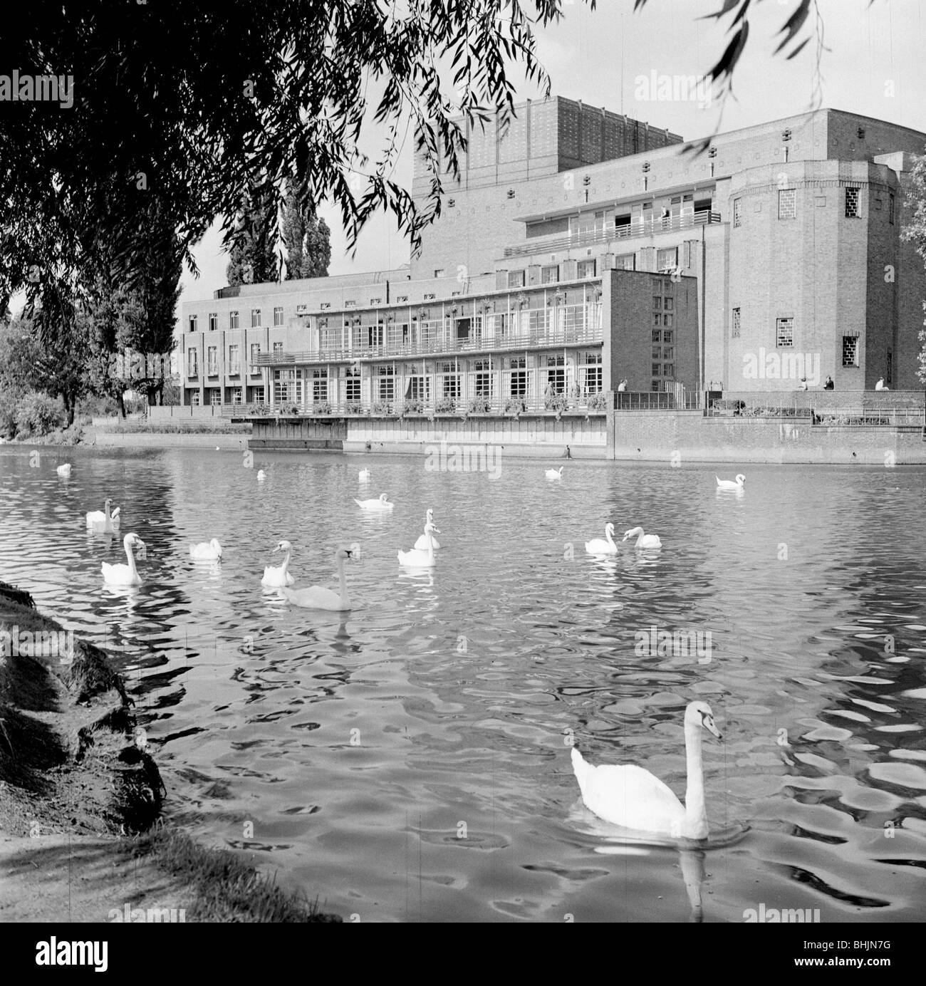 Théâtre Royal Shakespeare, Stratford-upon-Avon, Warwickshire, 1945-1980. Artiste : Eric de Maré Banque D'Images