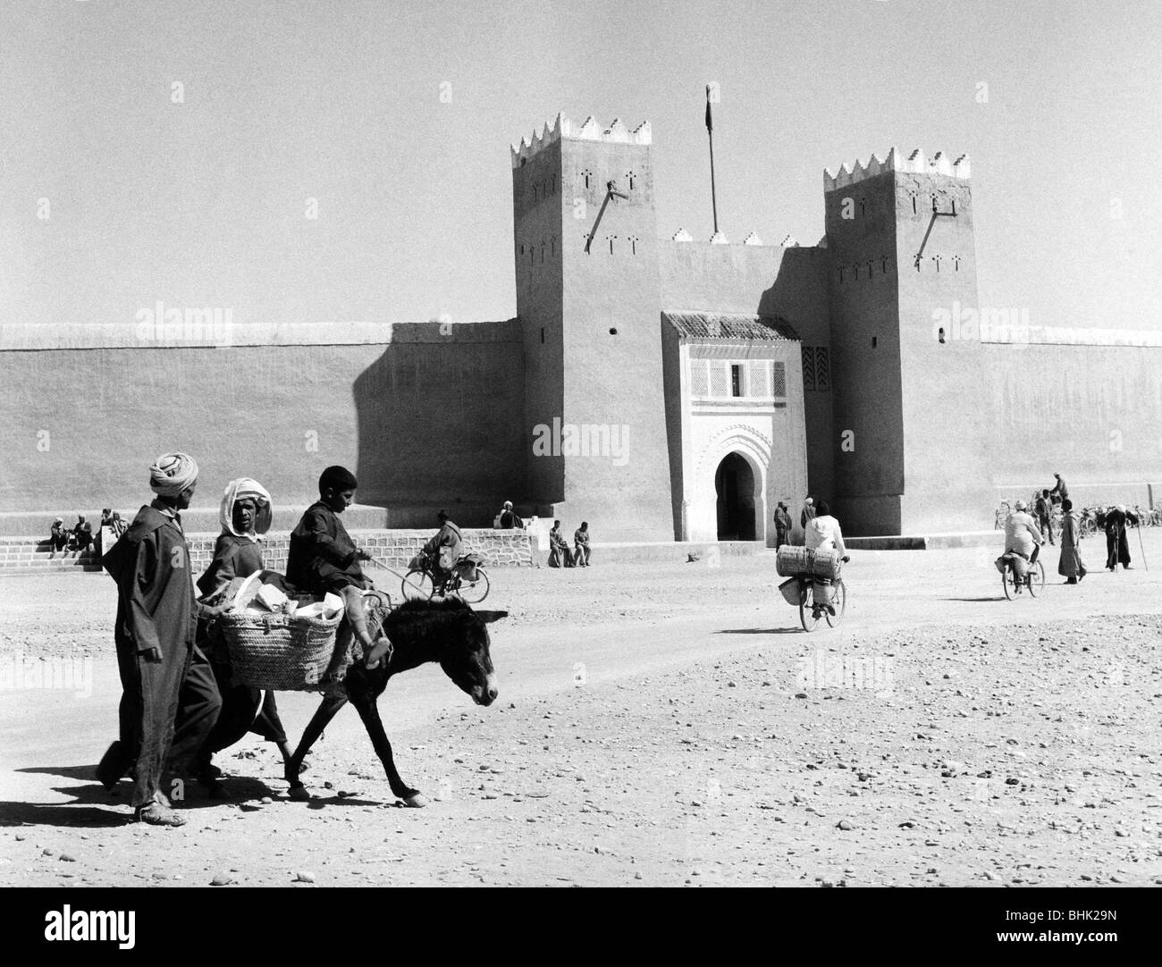 Géographie / voyages, Maroc, Rissani, bâtiments, fort, vue extérieure, années 60, Banque D'Images