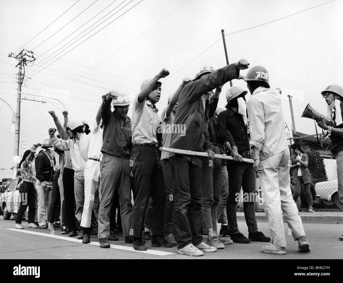 Géographie / voyages, Japon, politique, manifestations, étudiants manifestant contre la guerre au Vietnam, Tokyo, 1971, Banque D'Images