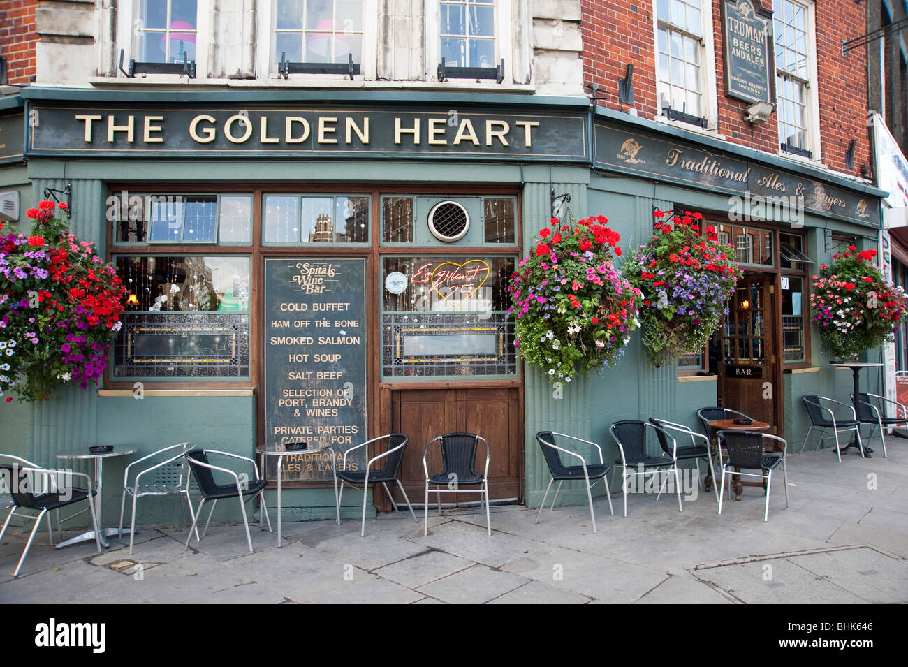 Le Coeur en Or public house est de Londres. Banque D'Images