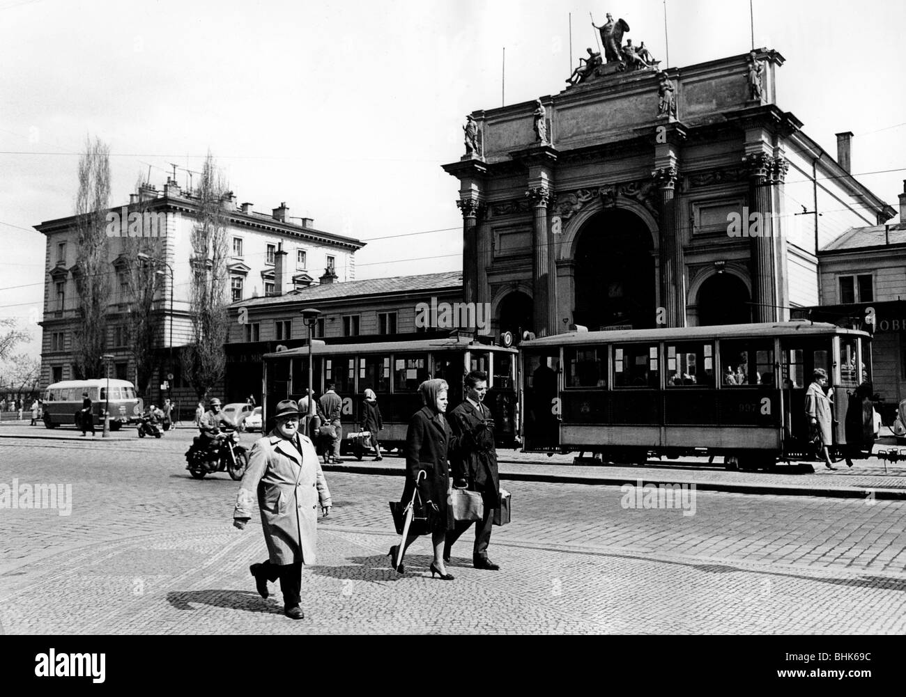 Géographie / voyages, République tchèque, Prague, bâtiments, gare ferroviaire, 1963, Banque D'Images