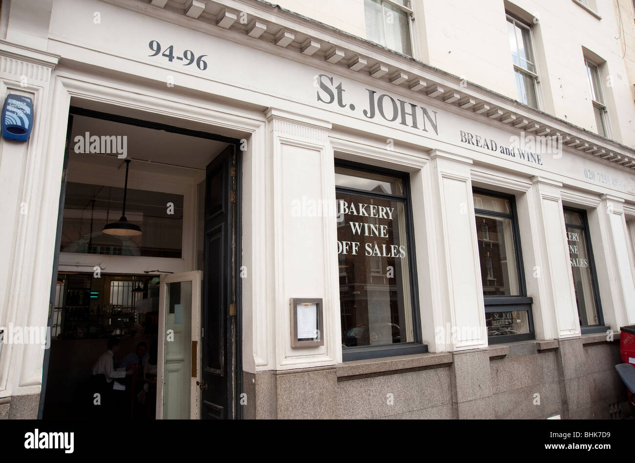 Restaurant Saint Jean est de Londres. Banque D'Images