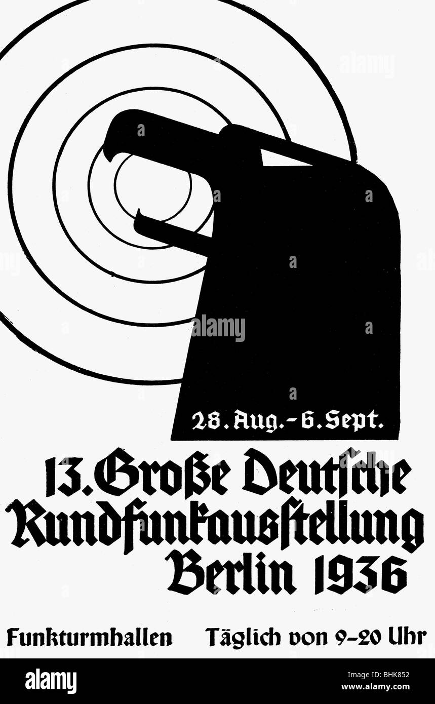 Expositions, industrie, Grande exposition de diffusion allemande, Berlin, 28.8.- 6.9.1936, annonce, 'Atlantis', septembre 1936, , Banque D'Images