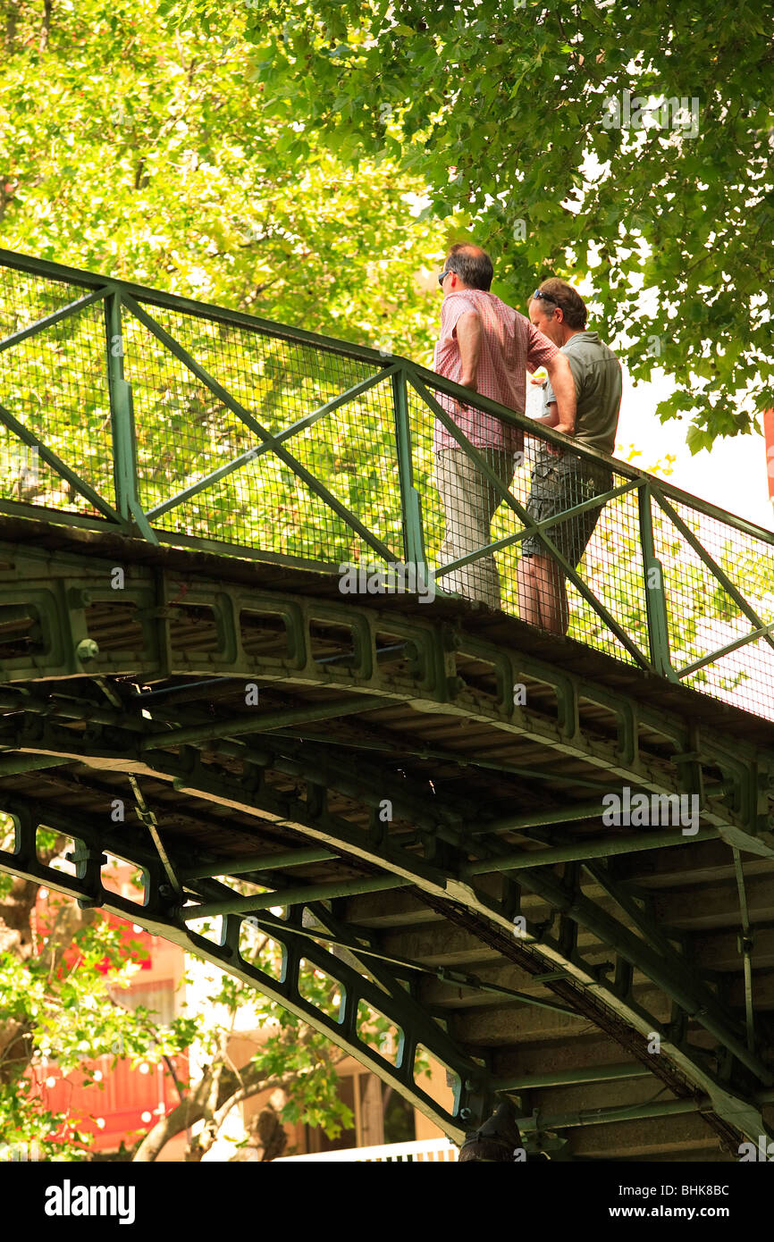FRANCE PARIS CANAL SAINT MARTIN Banque D'Images
