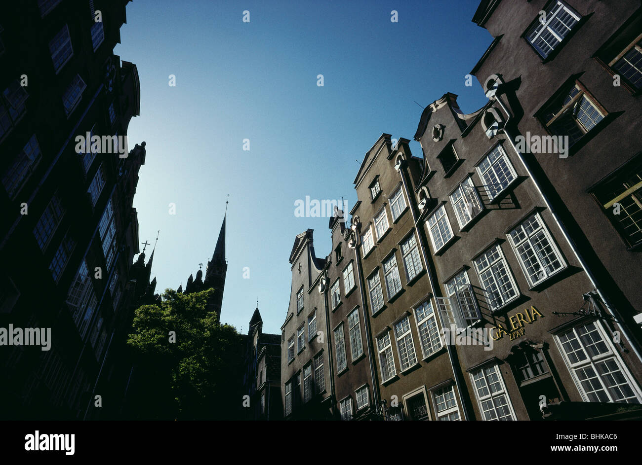 Gdansk. La Pologne. L'architecture caractéristique de la vieille ville. Banque D'Images