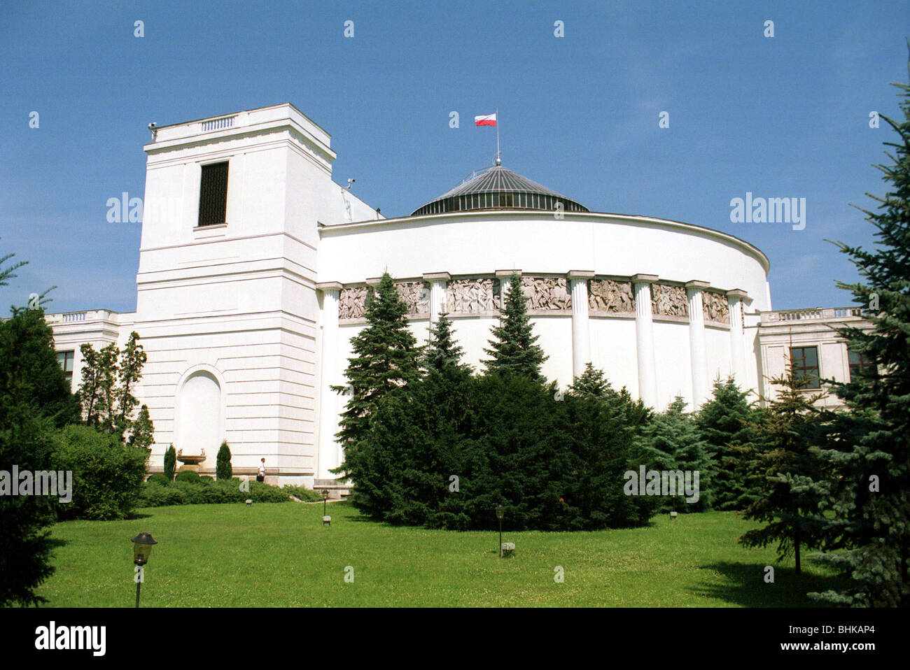 Bâtiment de la Sejm de la République de Pologne à Varsovie, Pologne Banque D'Images