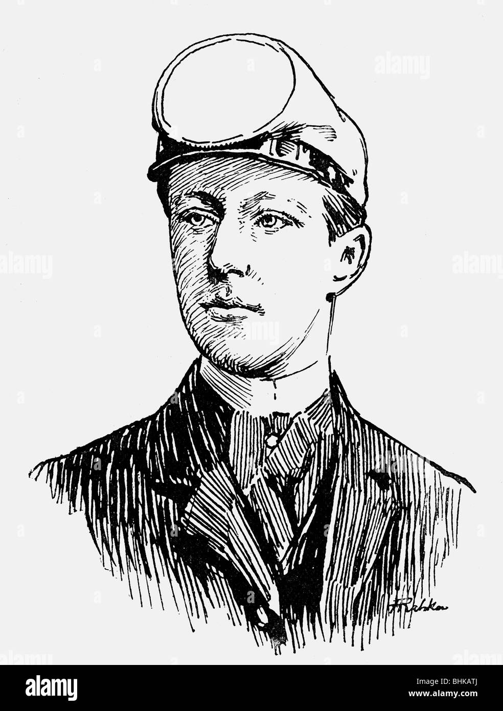 William, 6.5.1882 - 20.7.1951, prince héritier allemand 15.6.1888 - 9.11.1918, portrait, en tant que membre du corps Borussia Bonn, gravure en bois, 'nie Woche', 1901, , Banque D'Images