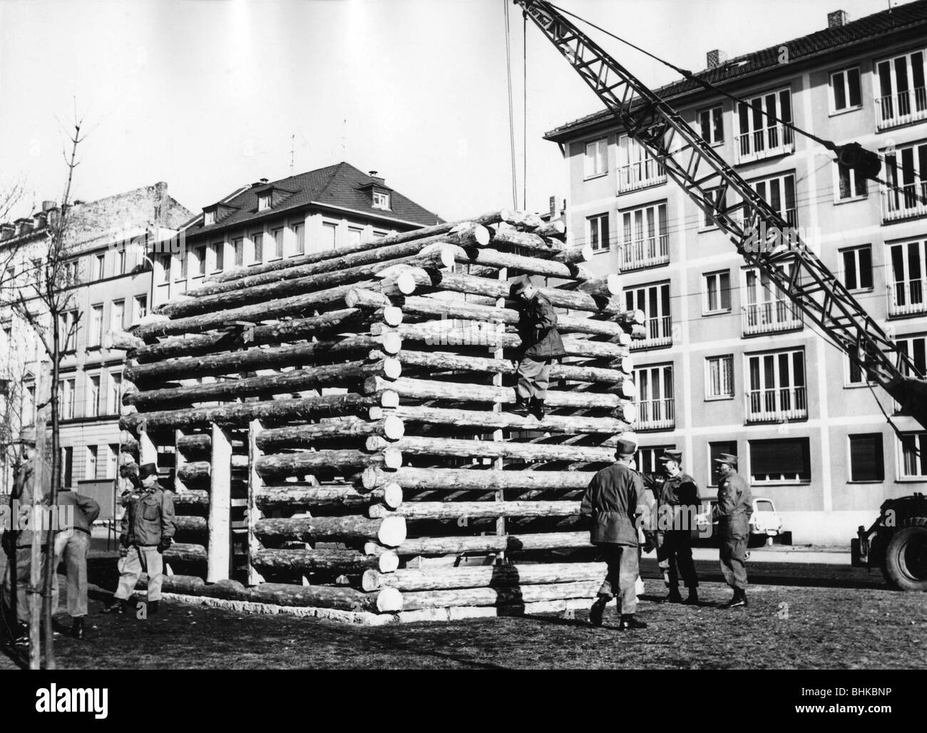 Géographie / voyage, militaire, États-Unis, armée, ingénieurs copie le lieu de naissance d'Abraham Lincoln, Francfort-sur-le-Main, , 5.2.1959, , Banque D'Images