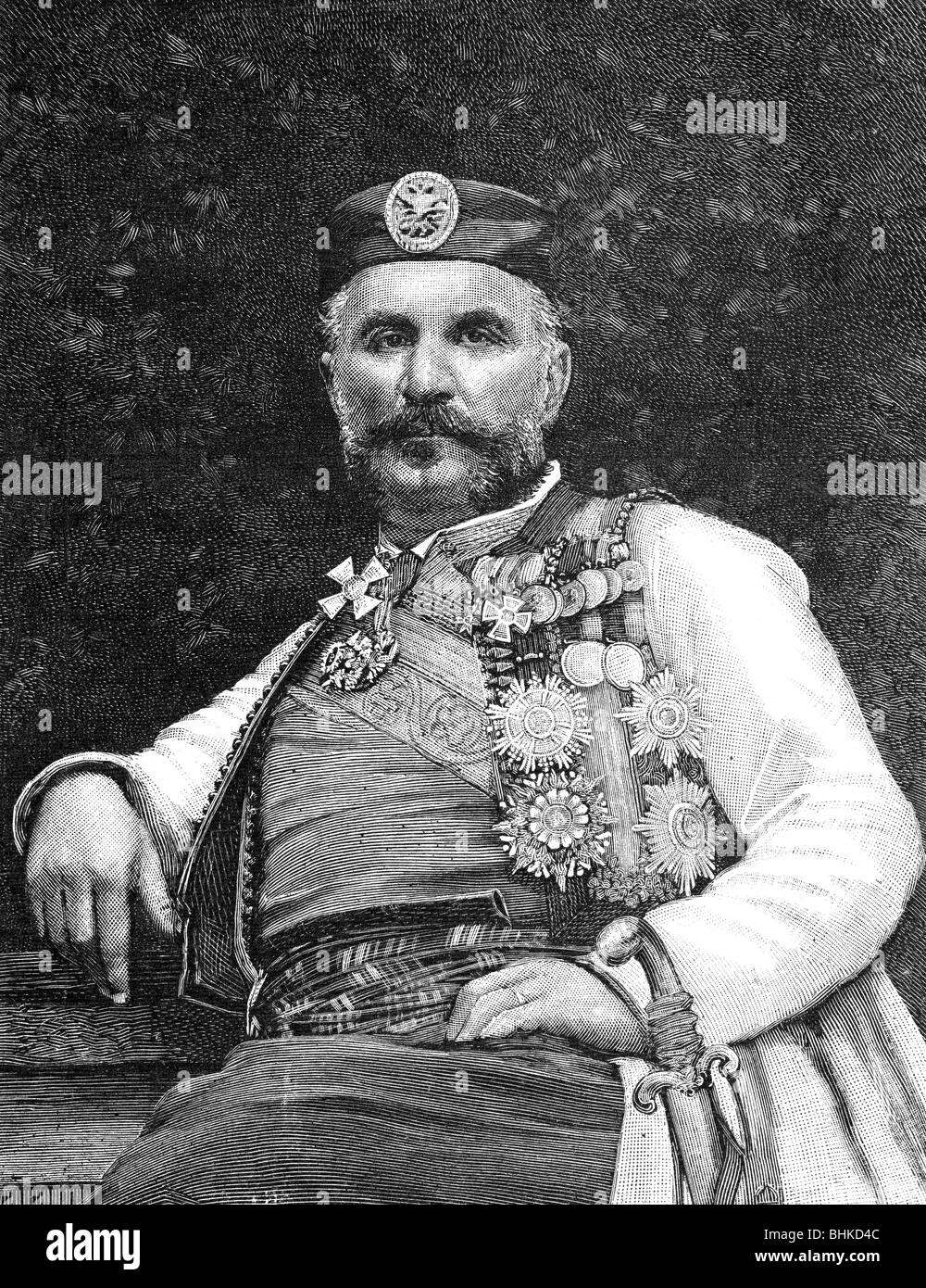 Nicolas I, 25.9.1841 - 1.3.1921, Prince du Monténégro , Banque D'Images